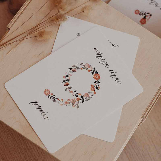 Baby Milestone Cards Vintage Floral