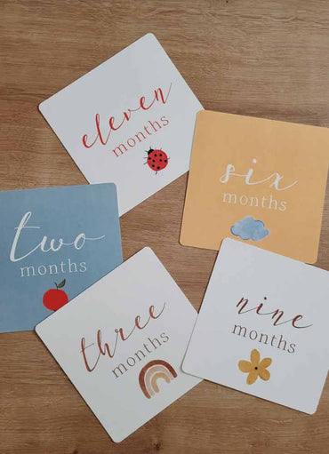 Baby Milestone Cards Watercolor Nature Cards