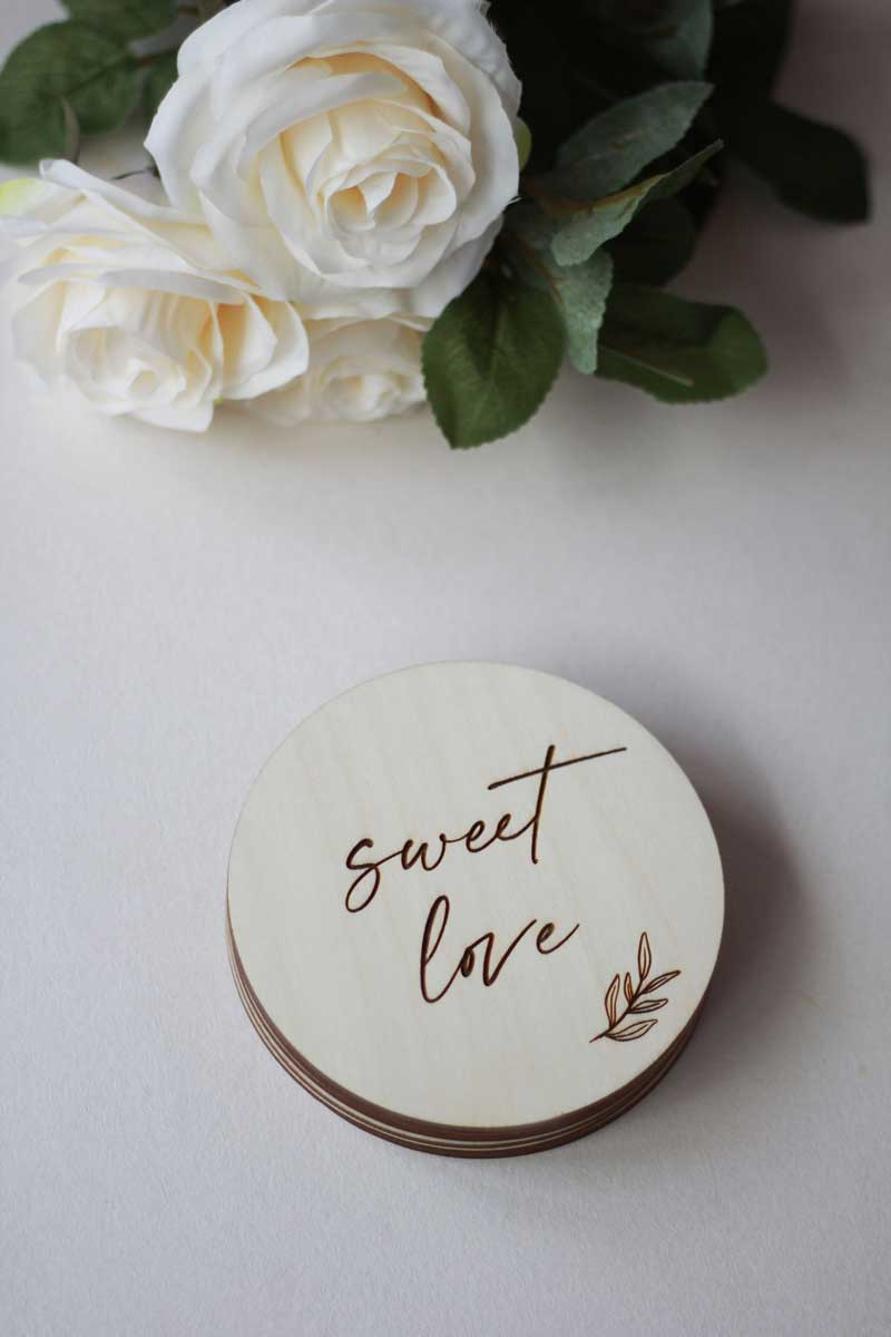 'Sweet Love' Wooden Disc