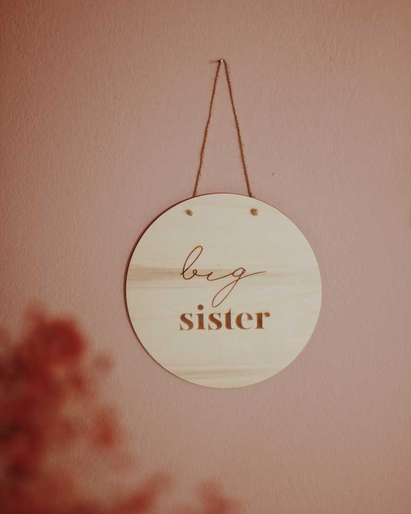 'Big sister' Wooden Disc