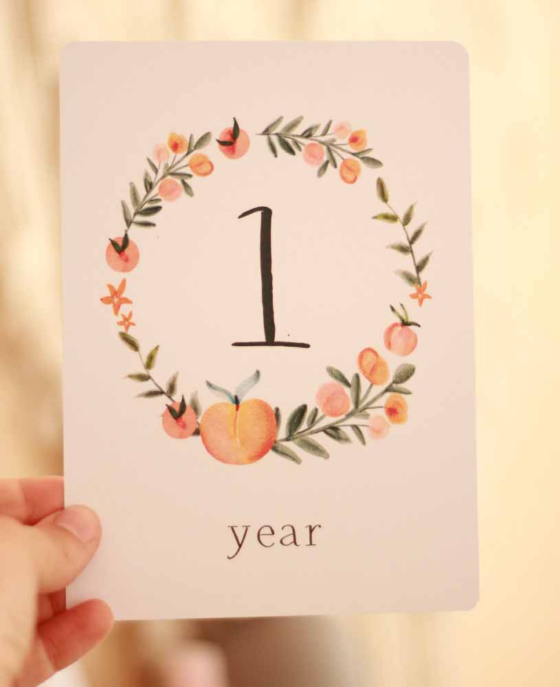 Baby Milestone Cards Peach