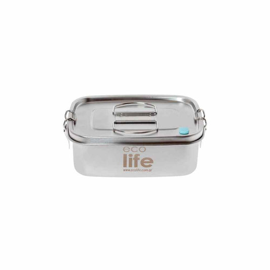 Ecolife Ανοξείδωτο Φαγητοδοχείο 1lt Μονού Τοιχώματος (Ανοξείδωτο Καπάκι)