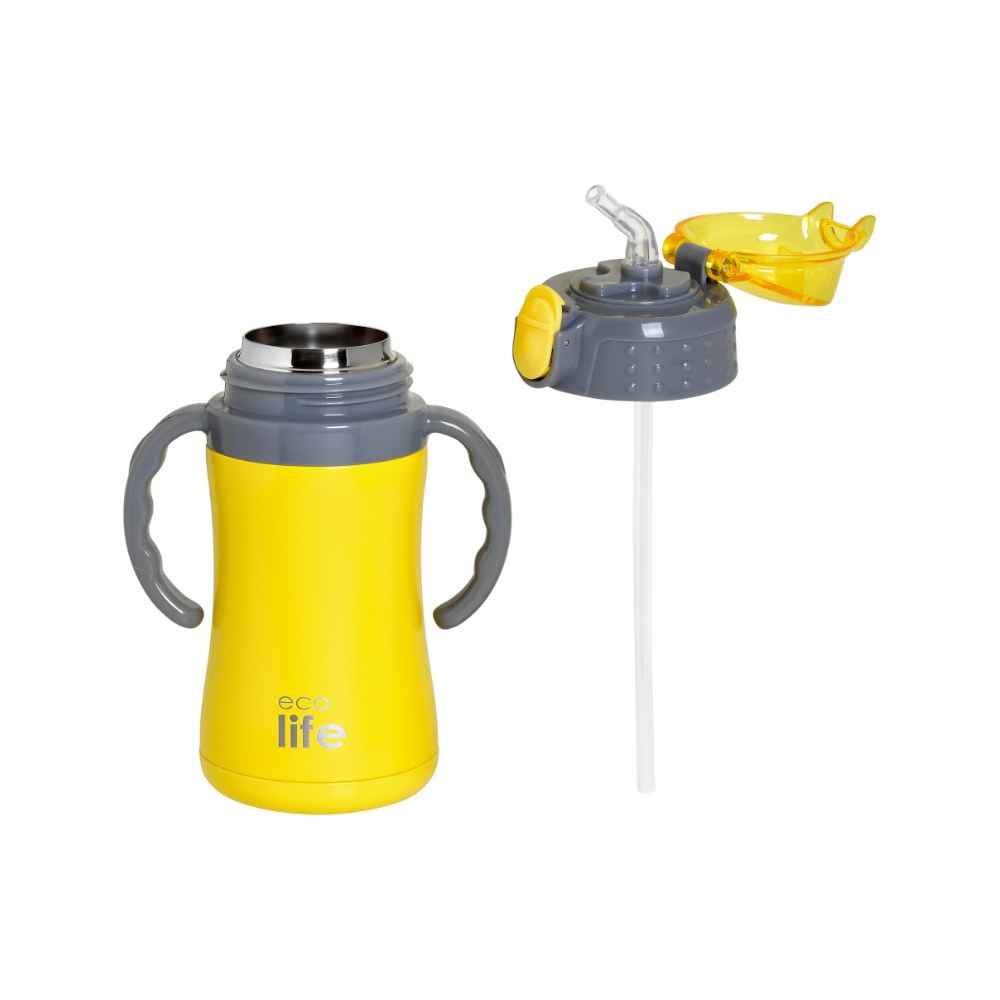 Ecolife Aνταλλακτικό Πώμα για Kids Thermos Κίτρινο 300ml