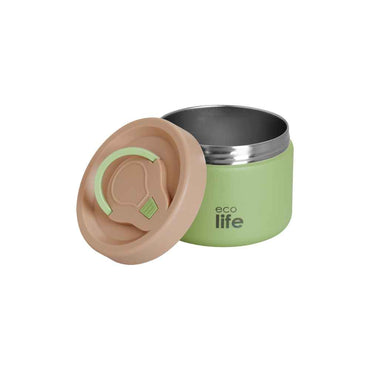 Ecolife Στρογγυλό Θερμός Φαγητού 650ml Πράσινο