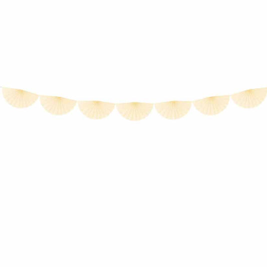 Χάρτινη Γιρλάντα Ροζέτες Light Cream