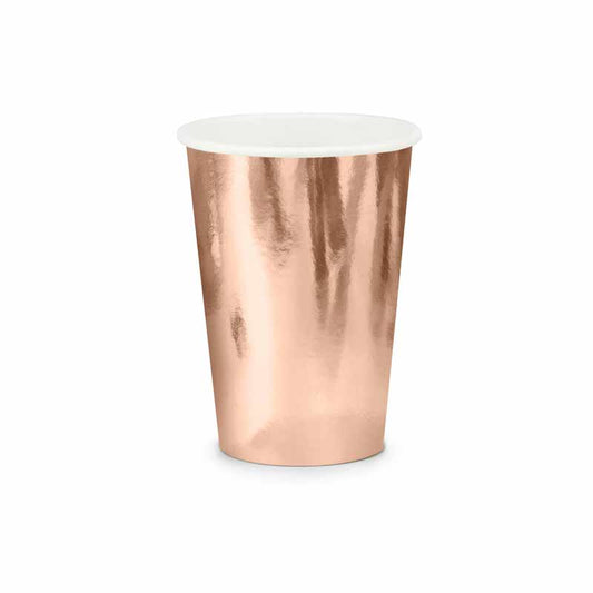 Χάρτινα Ποτηράκια Rose Gold