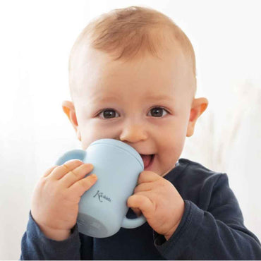 Kiokids Εκπαιδευτικό Ποτηράκι Σιλικόνης Σιέλ 120ml