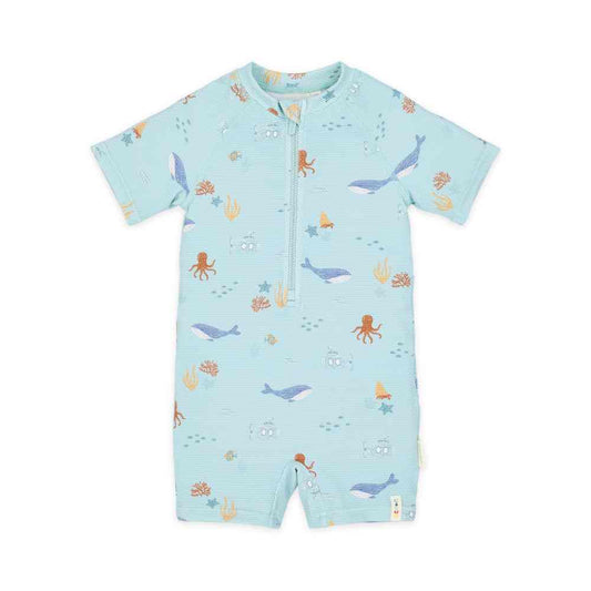 Little Dutch Ολόσωμο Κοντομάνικο Μαγιό Ocean Friends