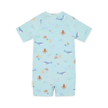 Little Dutch Ολόσωμο Κοντομάνικο Μαγιό Ocean Friends