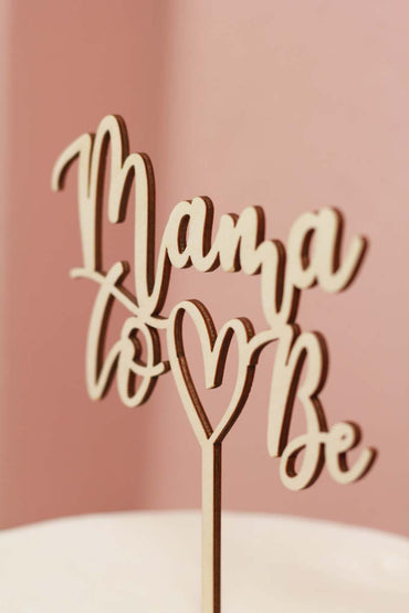 Ξύλινο Cake topper 'Mama to Be'