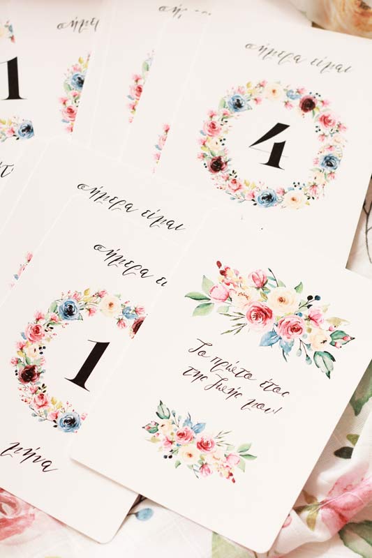 Baby Milestone Cards Spring Flowers