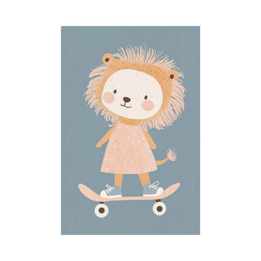 Pastel Kate Παιδική Αφίσα «Lion Skater»