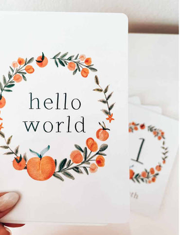 Baby Milestone Cards Peach