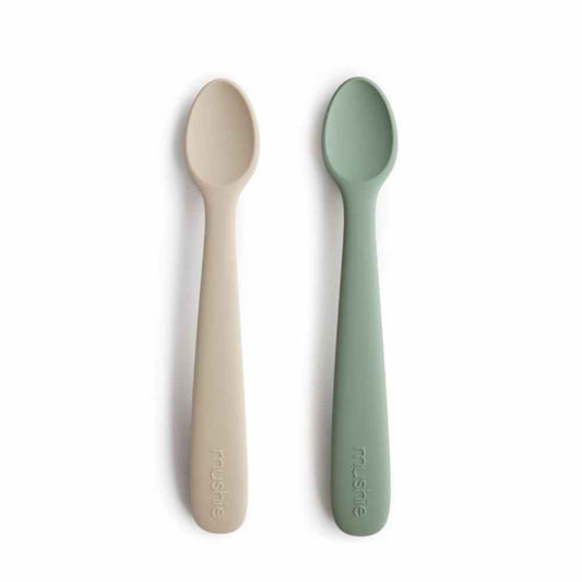Mushie Μαχαιροπήρουνα Σιλικόνης Cambridge Blue/Shifting Sand 2τμχ
