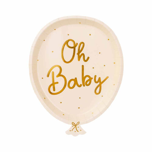 Χάρτινα Πιατάκια Oh Baby Μπαλονάκι