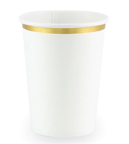 Χάρτινα Ποτηράκια White Gold