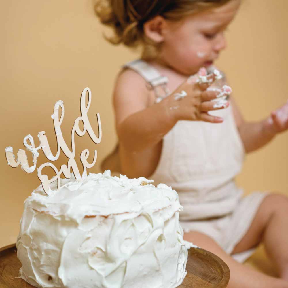 Ξύλινο Cake topper 'Wild One'