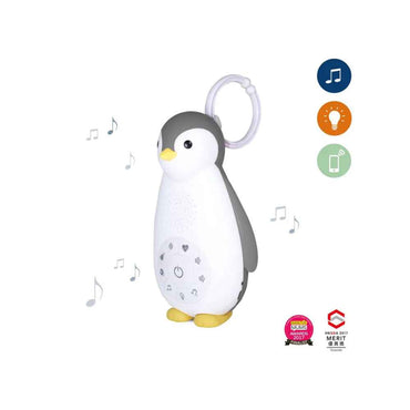Zazu Zoe Πιγκουίνος Βοηθός Ύπνου με Φωτάκι Νυκτός & Bluetooth Γκρι