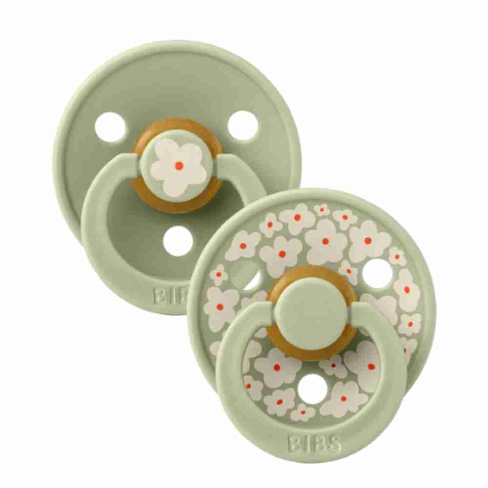 BIBS Πιπίλες Καουτσούκ Jasmine Sage Mix (0-6m) 2τμχ