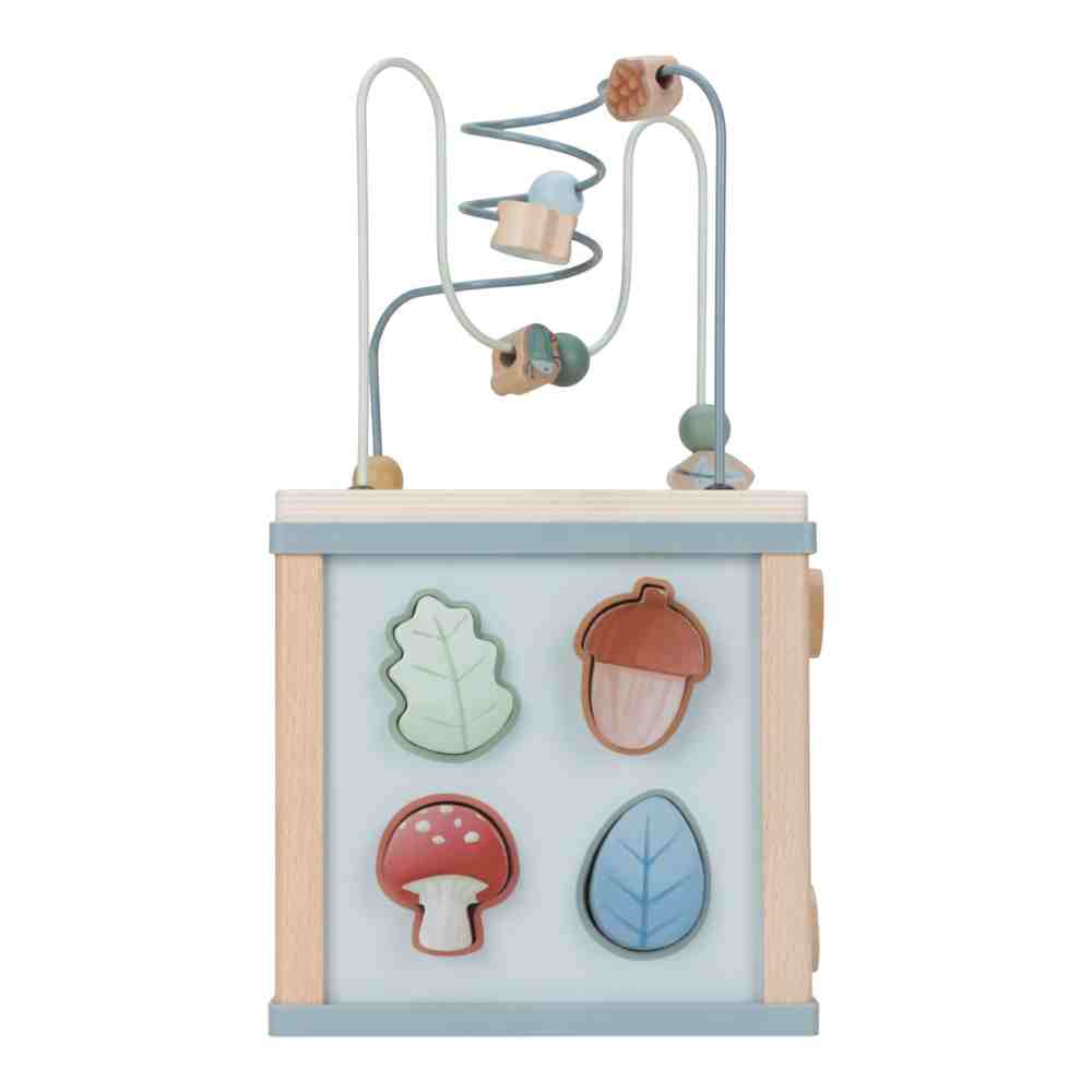 Little Dutch Ξύλινος Κύβος Δραστηριοτήτων με Προγραφή Forest Friends