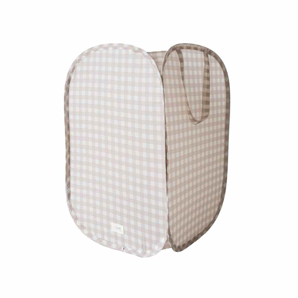3Sprouts Καλάθι Για Τα Άπλυτα, Gingham Beige
