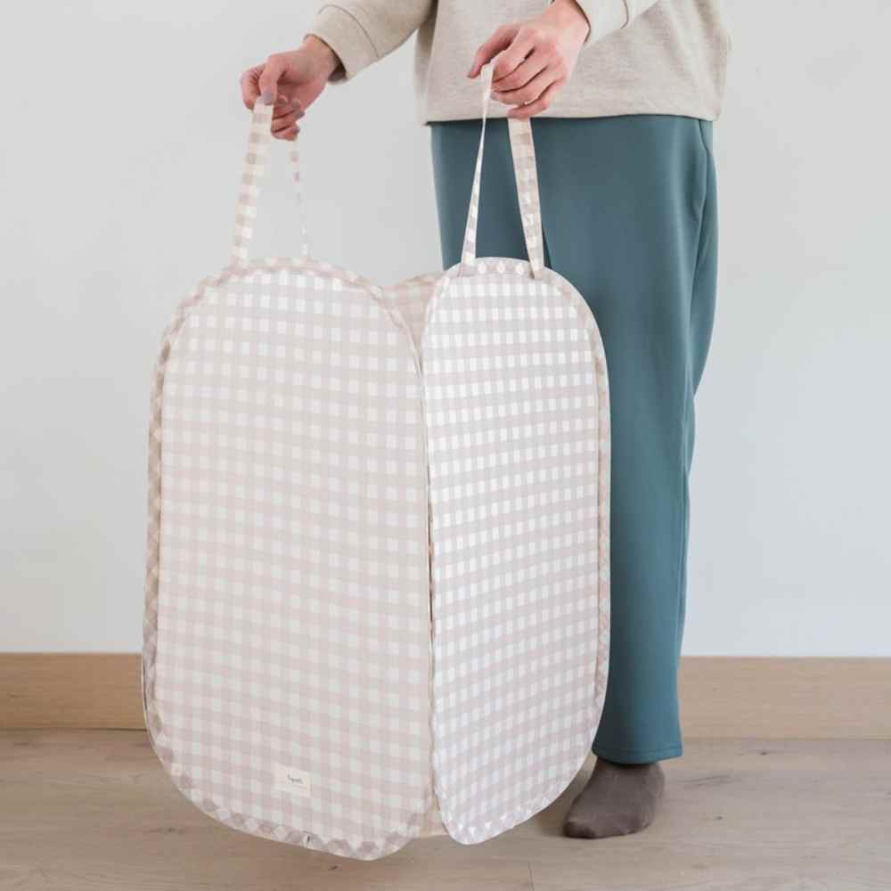 3Sprouts Καλάθι Για Τα Άπλυτα, Gingham Beige