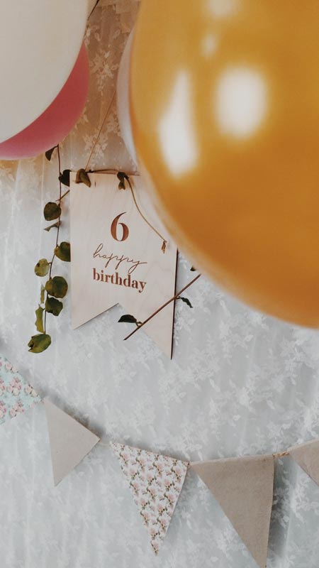 Pastel Kate Happy Birthday Flag