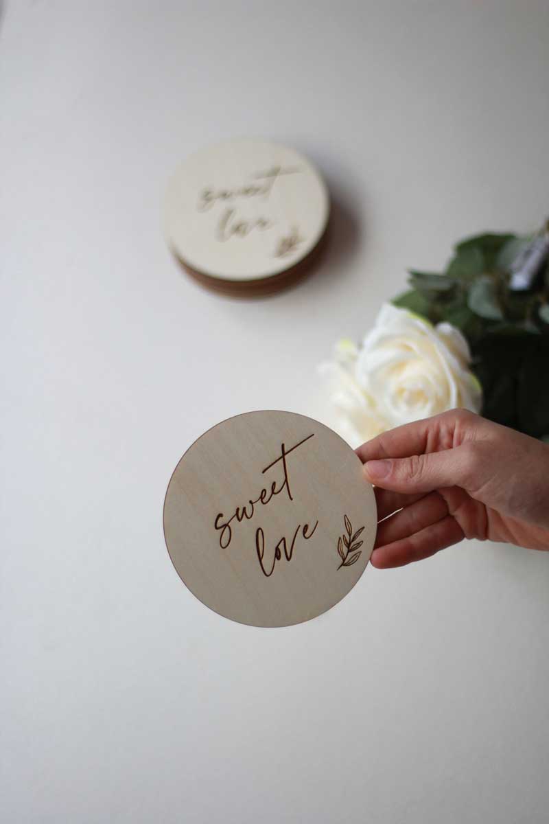'Sweet Love' Wooden Disc