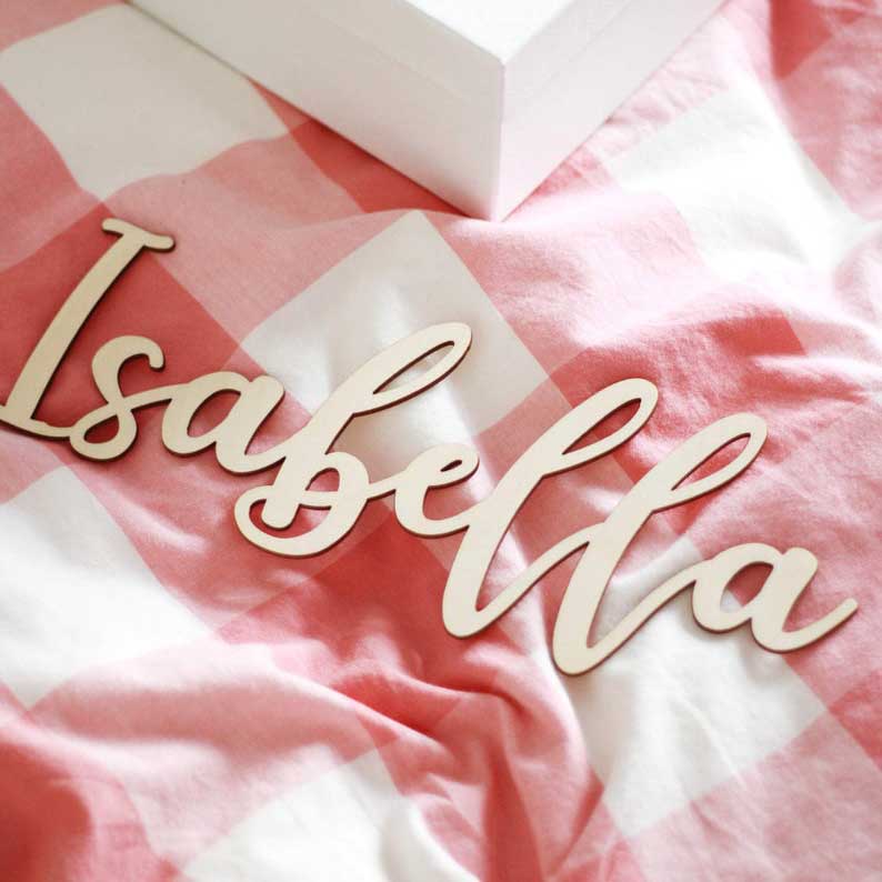 Pastel Kate Ξύλινο Όνομα Τοίχου