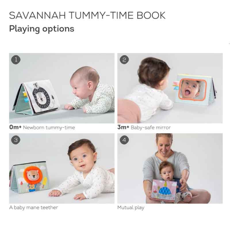 Taf Toys Μαλακό Βιβλίο Δραστηριοτήτων Savannah Tummy-Time
