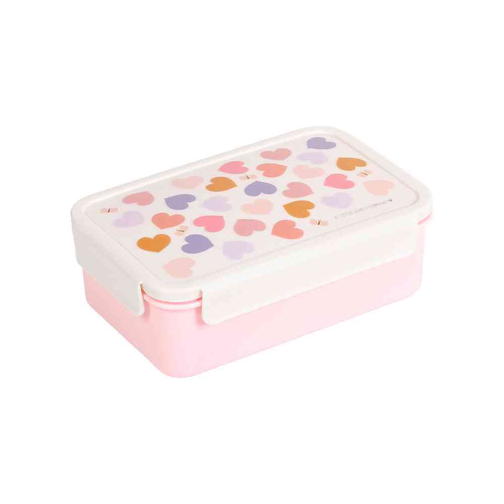 A Little Lovely Company Φαγητοδοχείο Bento Με Χωρίσματα 1,2L Hearts