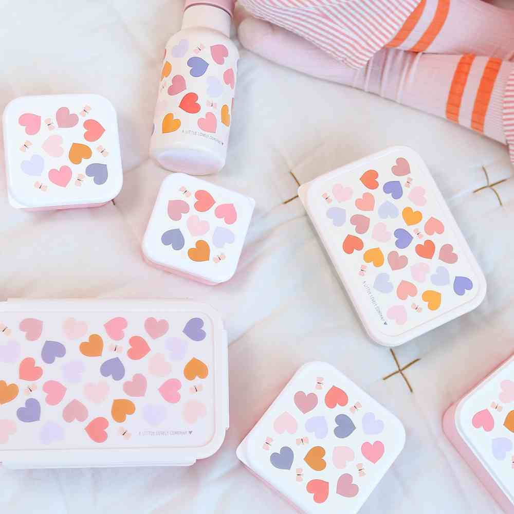 A Little Lovely Company Φαγητοδοχείο Bento Με Χωρίσματα 1,2L Hearts