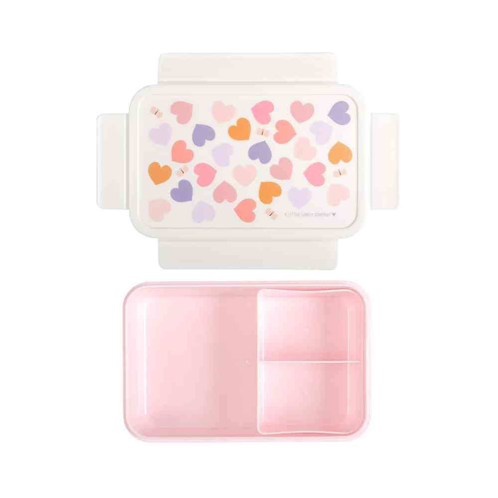 A Little Lovely Company Φαγητοδοχείο Bento Με Χωρίσματα 1,2L Hearts