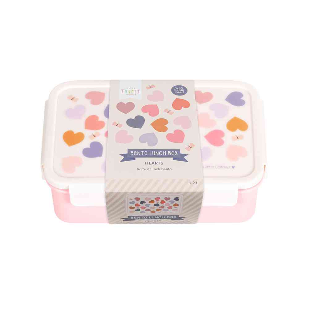 A Little Lovely Company Φαγητοδοχείο Bento Με Χωρίσματα 1,2L Hearts