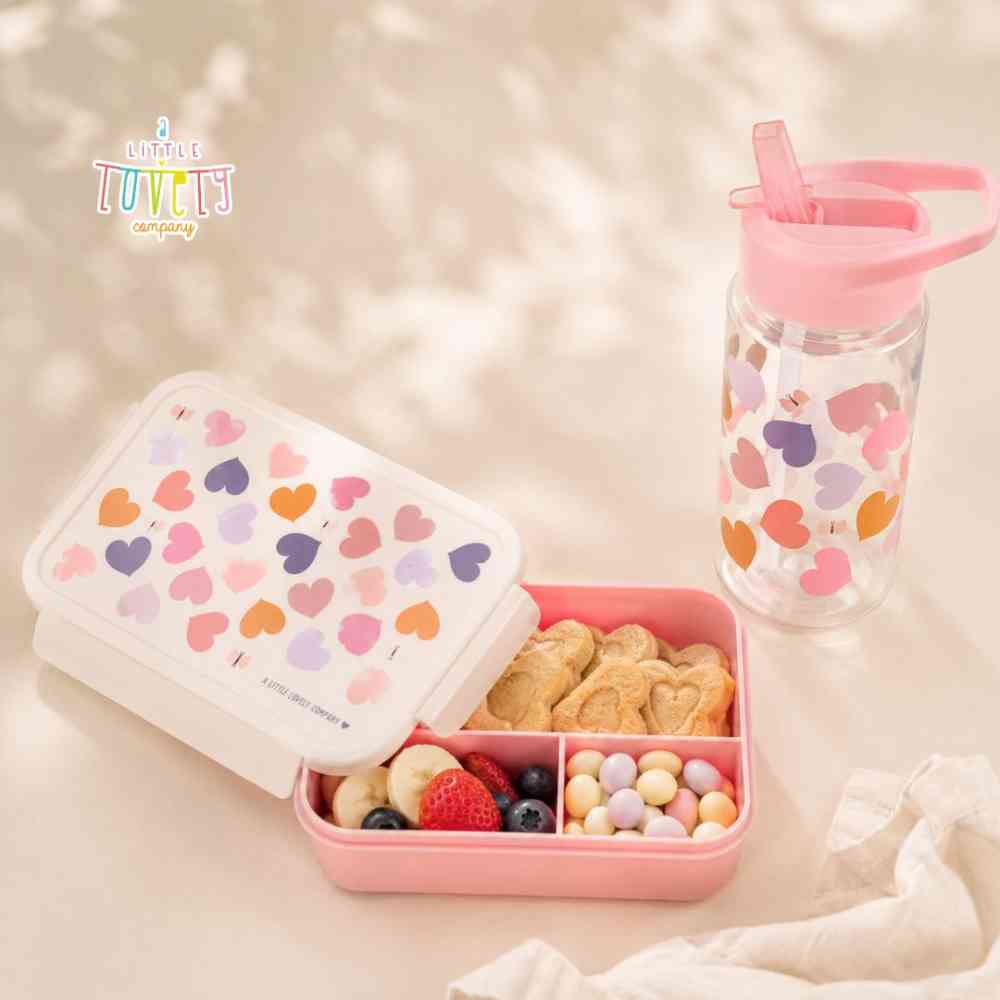 A Little Lovely Company Φαγητοδοχείο Bento Με Χωρίσματα 1,2L Hearts