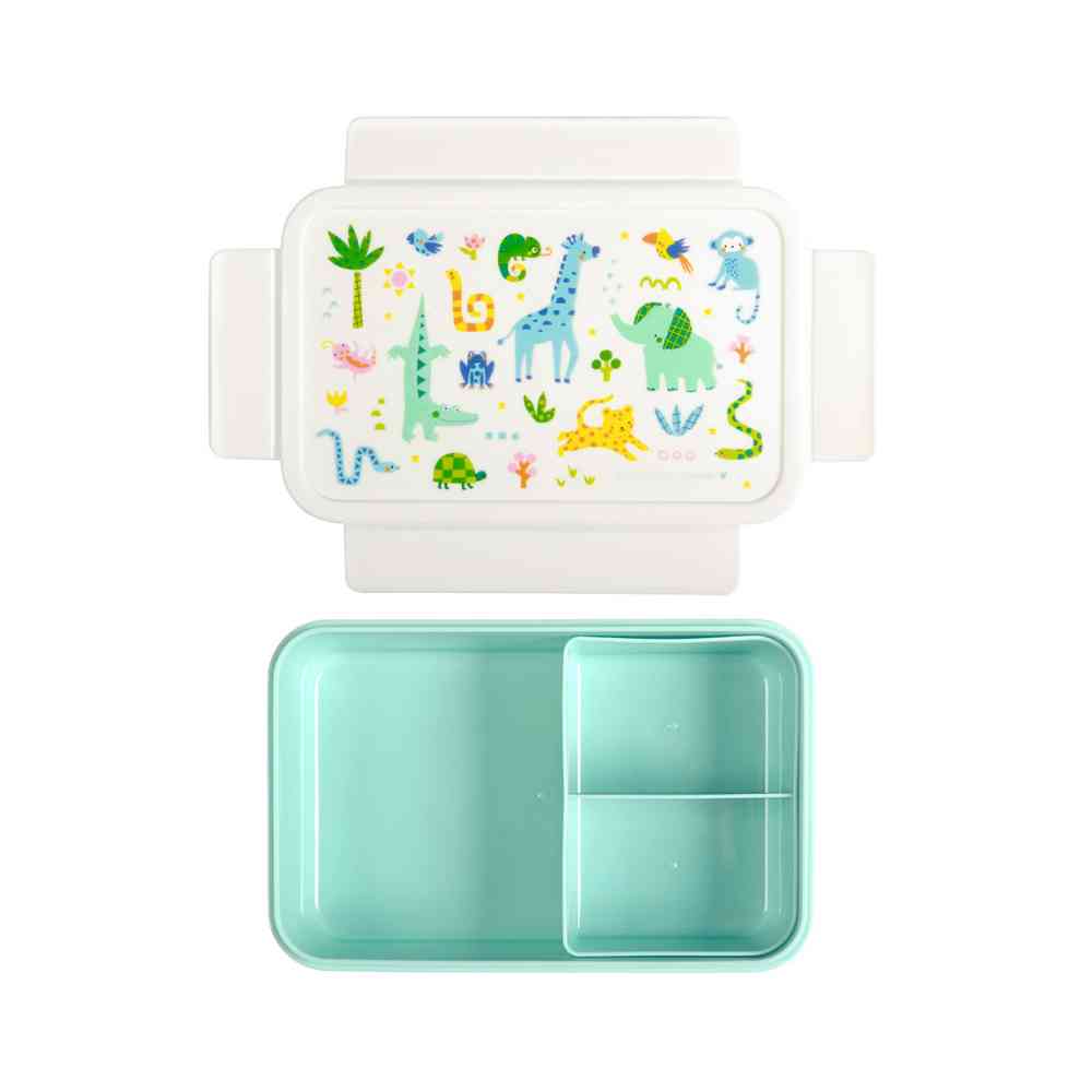 A Little Lovely Company Φαγητοδοχείο Bento Με Χωρίσματα 1,2L Jungle