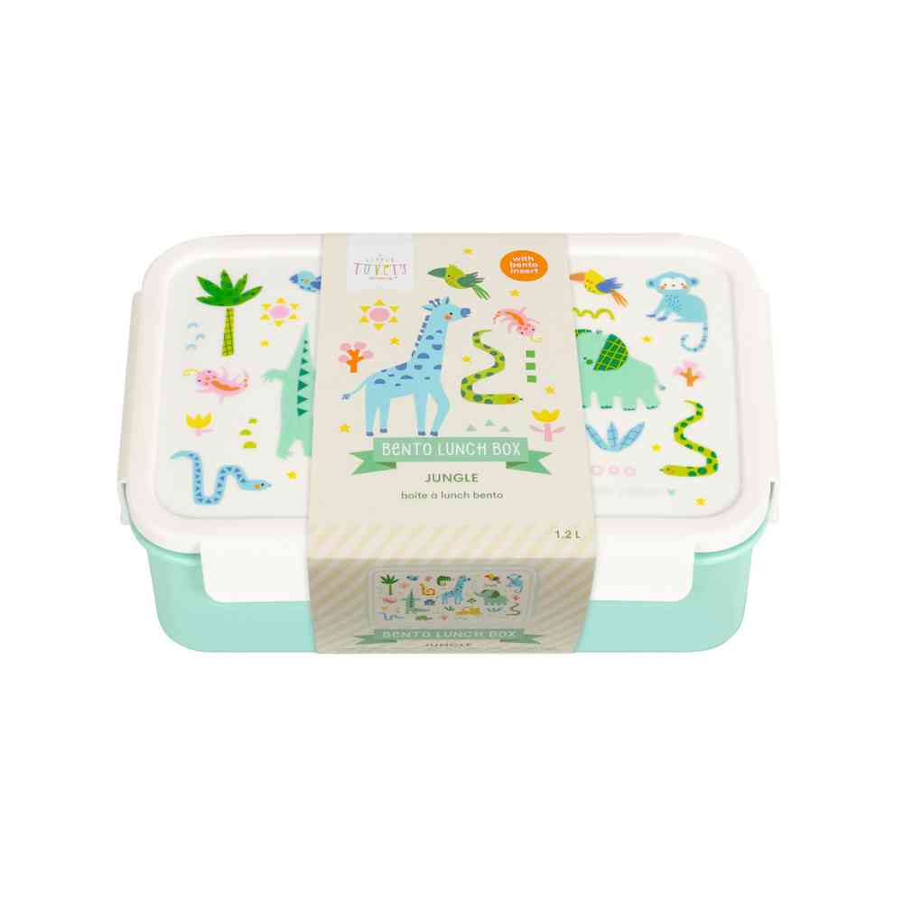 A Little Lovely Company Φαγητοδοχείο Bento Με Χωρίσματα 1,2L Jungle