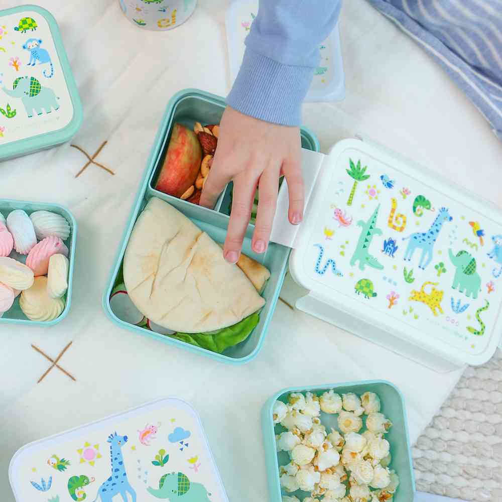 A Little Lovely Company Φαγητοδοχείο Bento Με Χωρίσματα 1,2L Jungle