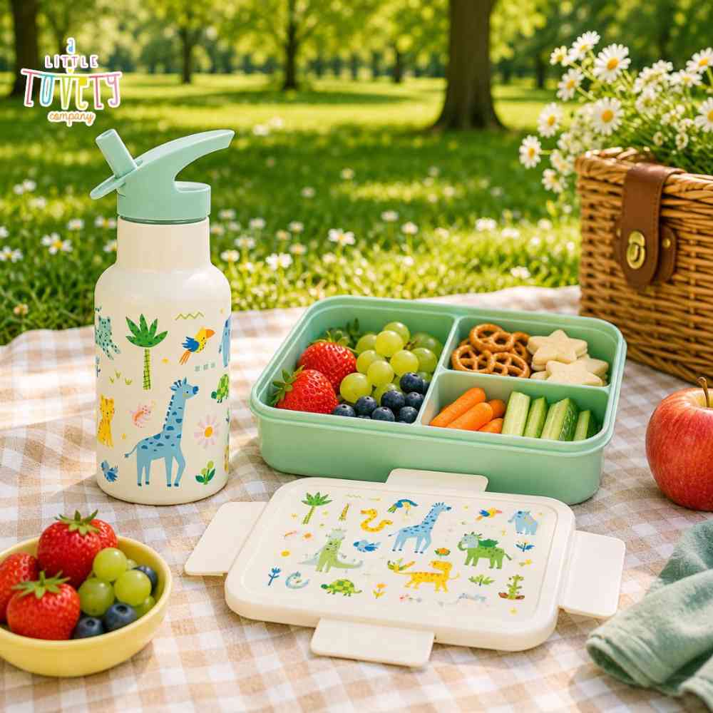 A Little Lovely Company Φαγητοδοχείο Bento Με Χωρίσματα 1,2L Jungle