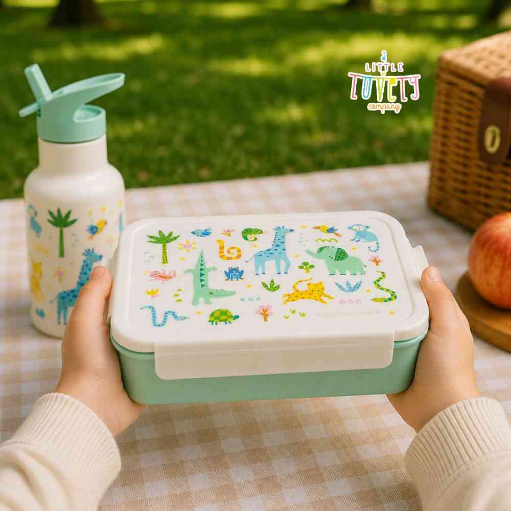 A Little Lovely Company Φαγητοδοχείο Bento Με Χωρίσματα 1,2L Jungle