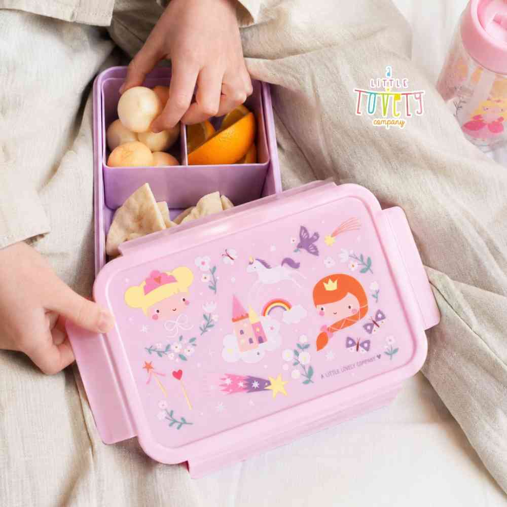 A Little Lovely Company Φαγητοδοχείο Bento Με Χωρίσματα 1,2L Princesses