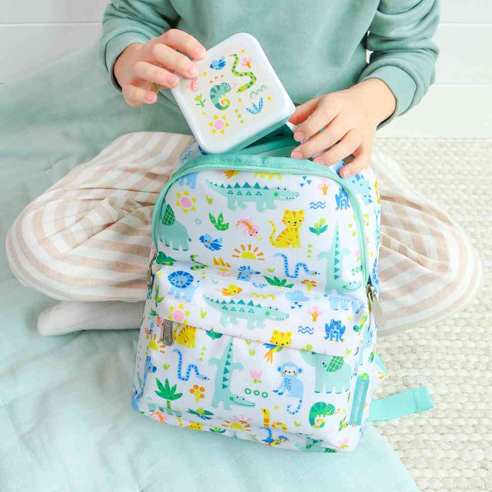 A Little Lovely Company Σετ 4 Φαγητοδοχείων Lunch & Snack Box Jungle