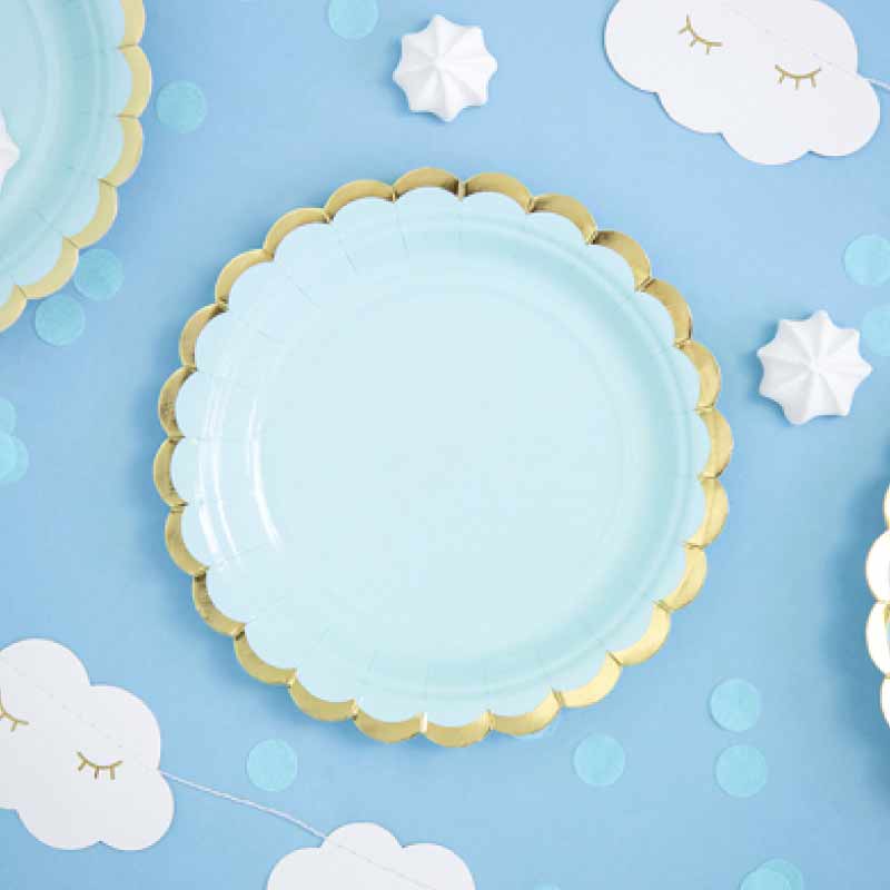 Χάρτινα Πιατάκια Light Blue
