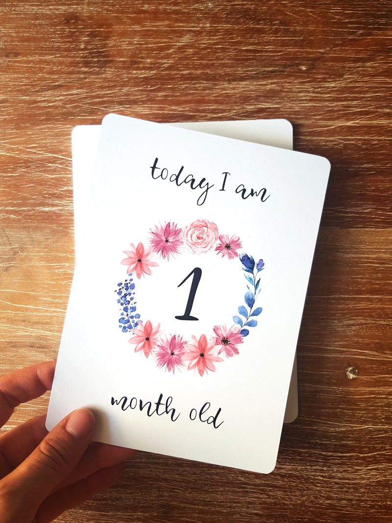 Baby Milestone Cards Pink Edition
