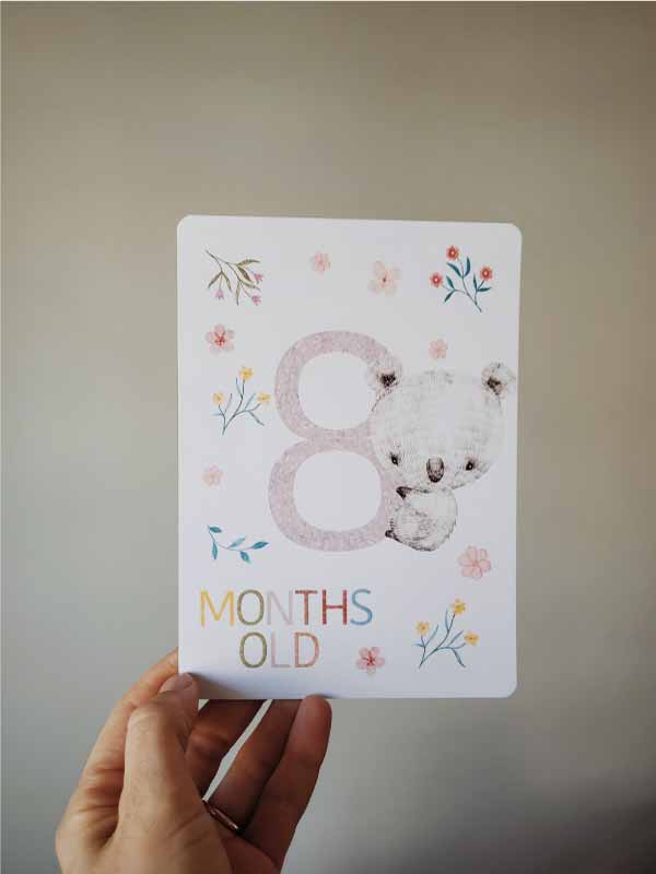 Baby Milestone Cards Pastel Friends