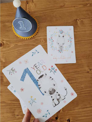 Baby Milestone Cards Pastel Friends