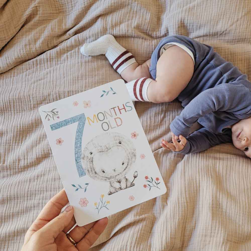 Baby Milestone Cards Pastel Friends