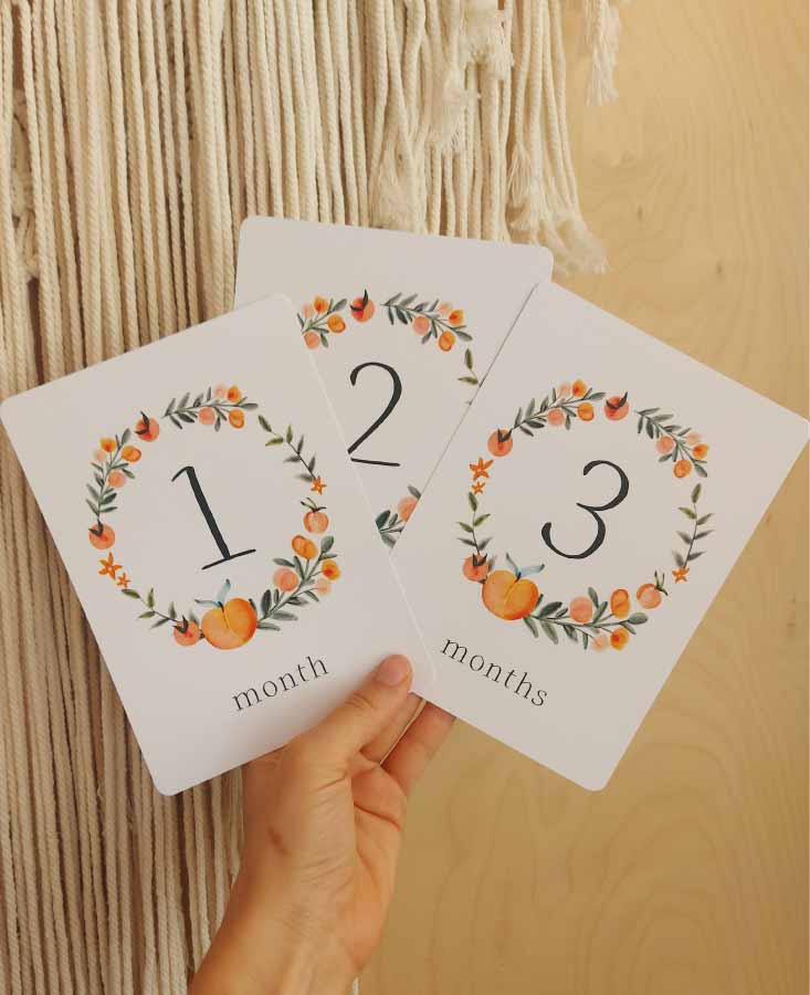 Baby Milestone Cards Peach