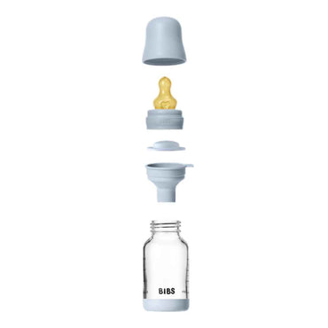 BIBS Γυάλινο Μπιμπερό 120ml – Latex – Baby Blue
