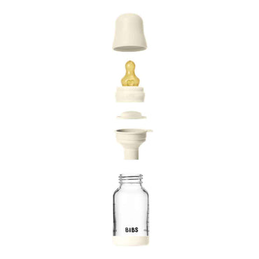 BIBS Γυάλινο Μπιμπερό 120ml – Latex – Ivory
